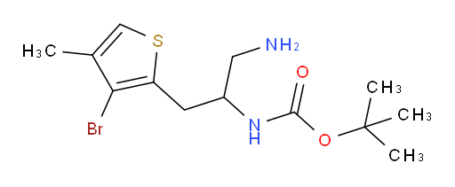 tert-butyl N-[1-amino-3-(3-bromo-4-methylthiophen-2-yl)propan-2-yl]carbamate