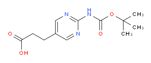 3-(2-{[(tert-butoxy)carbonyl]amino}pyrimidin-5-yl)propanoic acid