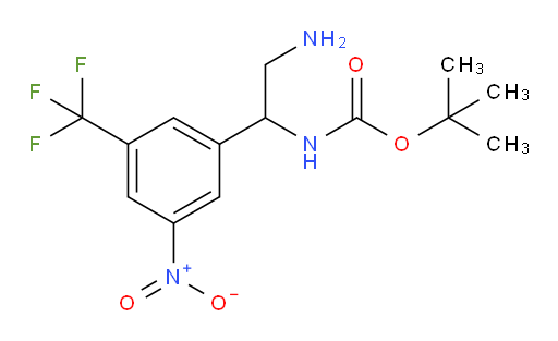 tert-butyl N-{2-amino-1-[3-nitro-5-(trifluoromethyl)phenyl]ethyl}carbamate