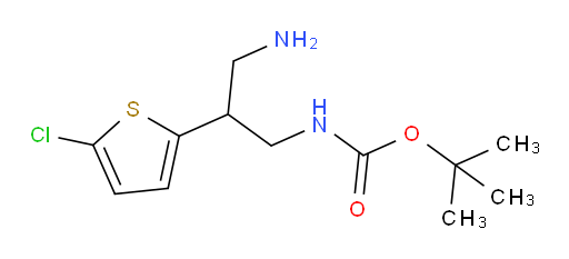 tert-butyl N-[3-amino-2-(5-chlorothiophen-2-yl)propyl]carbamate