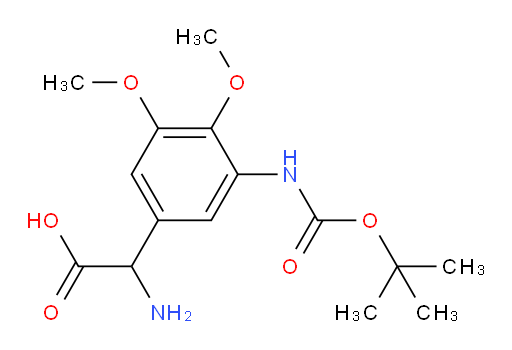2-amino-2-(3-{[(tert-butoxy)carbonyl]amino}-4,5-dimethoxyphenyl)acetic acid