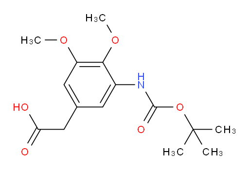 2-(3-{[(tert-butoxy)carbonyl]amino}-4,5-dimethoxyphenyl)acetic acid