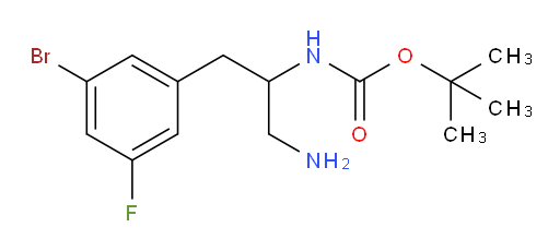 tert-butyl N-[1-amino-3-(3-bromo-5-fluorophenyl)propan-2-yl]carbamate