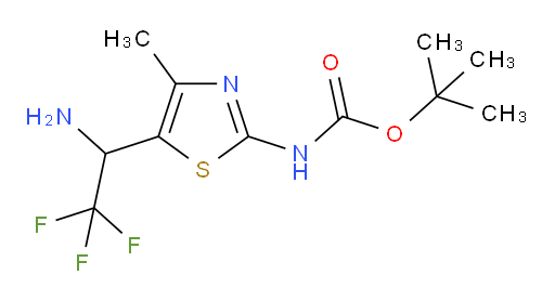 tert-butyl N-[5-(1-amino-2,2,2-trifluoroethyl)-4-methyl-1,3-thiazol-2-yl]carbamate