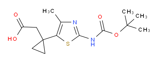 2-[1-(2-{[(tert-butoxy)carbonyl]amino}-4-methyl-1,3-thiazol-5-yl)cyclopropyl]acetic acid