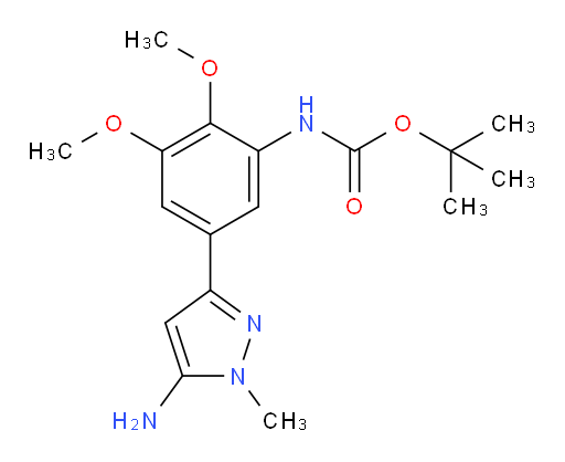tert-butyl N-[5-(5-amino-1-methyl-1H-pyrazol-3-yl)-2,3-dimethoxyphenyl]carbamate