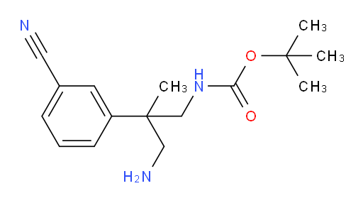 tert-butyl N-[3-amino-2-(3-cyanophenyl)-2-methylpropyl]carbamate