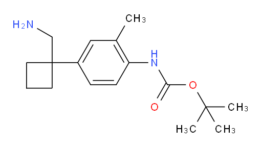 tert-butyl N-{4-[1-(aminomethyl)cyclobutyl]-2-methylphenyl}carbamate