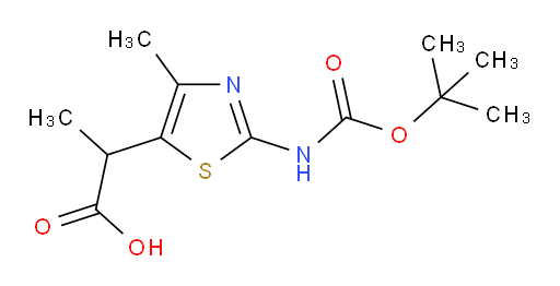2-(2-{[(tert-butoxy)carbonyl]amino}-4-methyl-1,3-thiazol-5-yl)propanoic acid