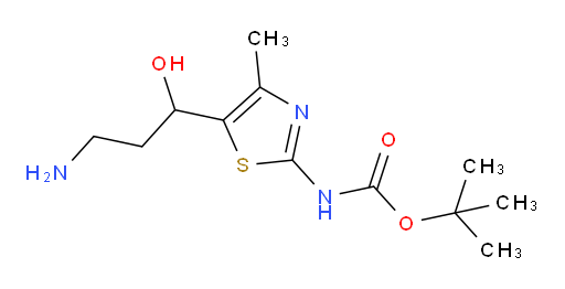 tert-butyl N-[5-(3-amino-1-hydroxypropyl)-4-methyl-1,3-thiazol-2-yl]carbamate