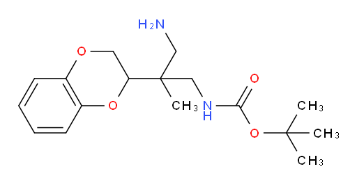 tert-butyl N-[3-amino-2-(2,3-dihydro-1,4-benzodioxin-2-yl)-2-methylpropyl]carbamate