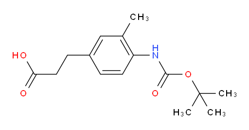 3-(4-{[(tert-butoxy)carbonyl]amino}-3-methylphenyl)propanoic acid