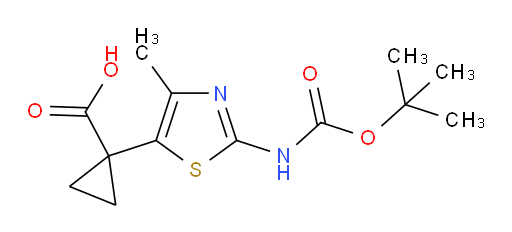 1-(2-{[(tert-butoxy)carbonyl]amino}-4-methyl-1,3-thiazol-5-yl)cyclopropane-1-carboxylic acid