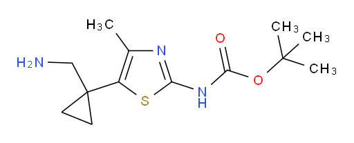 tert-butyl N-{5-[1-(aminomethyl)cyclopropyl]-4-methyl-1,3-thiazol-2-yl}carbamate