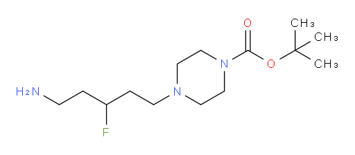 tert-butyl 4-(5-amino-3-fluoropentyl)piperazine-1-carboxylate