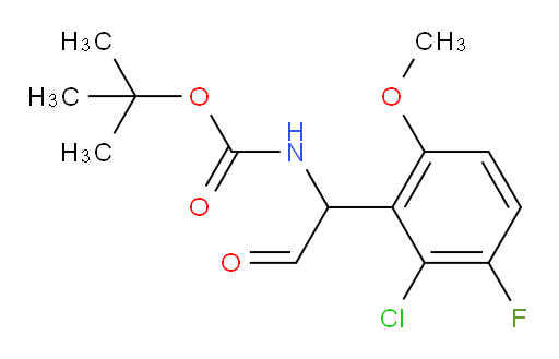 tert-butyl N-[1-(2-chloro-3-fluoro-6-methoxyphenyl)-2-oxoethyl]carbamate