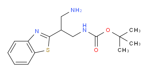 tert-butyl N-[3-amino-2-(1,3-benzothiazol-2-yl)propyl]carbamate