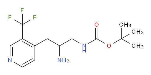 tert-butyl N-{2-amino-3-[3-(trifluoromethyl)pyridin-4-yl]propyl}carbamate