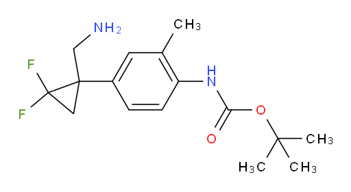 tert-butyl N-{4-[1-(aminomethyl)-2,2-difluorocyclopropyl]-2-methylphenyl}carbamate