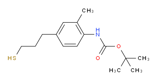 tert-butyl N-[2-methyl-4-(3-sulfanylpropyl)phenyl]carbamate