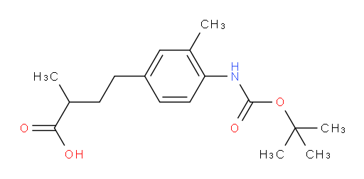 4-(4-{[(tert-butoxy)carbonyl]amino}-3-methylphenyl)-2-methylbutanoic acid