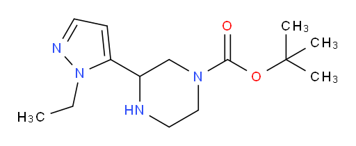 tert-butyl 3-(1-ethyl-1H-pyrazol-5-yl)piperazine-1-carboxylate
