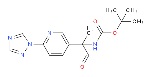 tert-butyl N-{1-oxo-2-[6-(1H-1,2,4-triazol-1-yl)pyridin-3-yl]propan-2-yl}carbamate