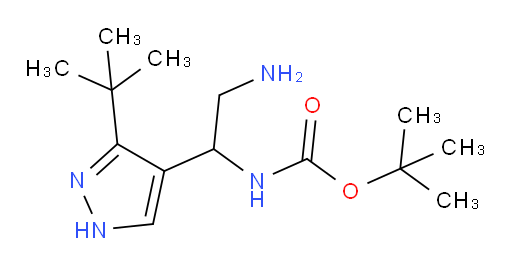 tert-butyl N-[2-amino-1-(3-tert-butyl-1H-pyrazol-4-yl)ethyl]carbamate