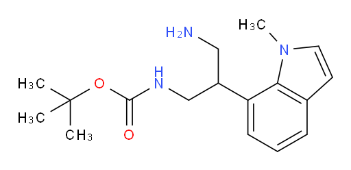 tert-butyl N-[3-amino-2-(1-methyl-1H-indol-7-yl)propyl]carbamate