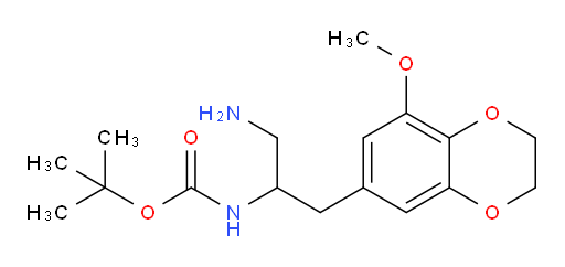 tert-butyl N-[1-amino-3-(8-methoxy-2,3-dihydro-1,4-benzodioxin-6-yl)propan-2-yl]carbamate