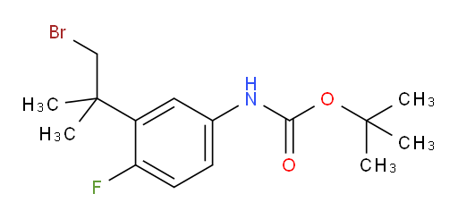 tert-butyl N-[3-(1-bromo-2-methylpropan-2-yl)-4-fluorophenyl]carbamate