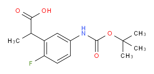 2-(5-{[(tert-butoxy)carbonyl]amino}-2-fluorophenyl)propanoic acid