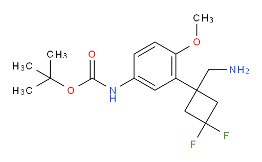 tert-butyl N-{3-[1-(aminomethyl)-3,3-difluorocyclobutyl]-4-methoxyphenyl}carbamate