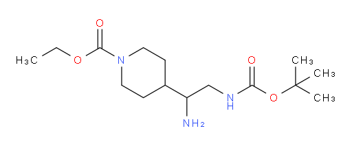 ethyl 4-(1-amino-2-{[(tert-butoxy)carbonyl]amino}ethyl)piperidine-1-carboxylate