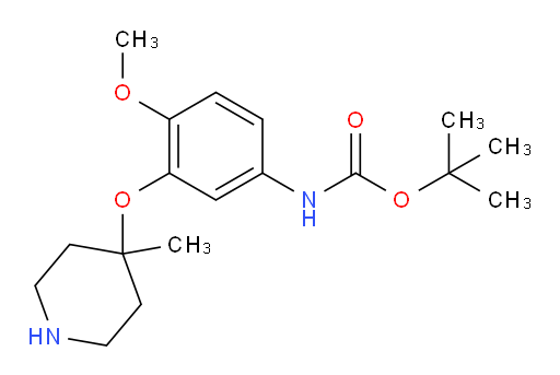 tert-butyl N-{4-methoxy-3-[(4-methylpiperidin-4-yl)oxy]phenyl}carbamate