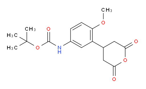tert-butyl N-[3-(2,6-dioxooxan-4-yl)-4-methoxyphenyl]carbamate