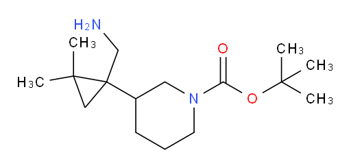 tert-butyl 3-[1-(aminomethyl)-2,2-dimethylcyclopropyl]piperidine-1-carboxylate