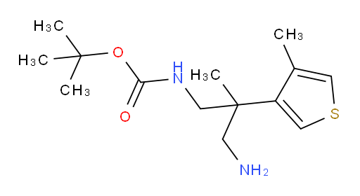 tert-butyl N-[3-amino-2-methyl-2-(4-methylthiophen-3-yl)propyl]carbamate