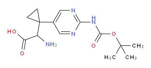 2-amino-2-[1-(2-{[(tert-butoxy)carbonyl]amino}pyrimidin-5-yl)cyclopropyl]acetic acid