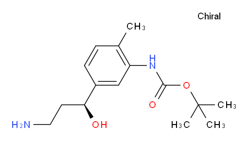 tert-butyl N-{5-[(1S)-3-amino-1-hydroxypropyl]-2-methylphenyl}carbamate