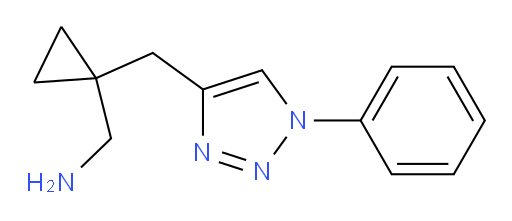 {1-[(1-phenyl-1H-1,2,3-triazol-4-yl)methyl]cyclopropyl}methanamine
