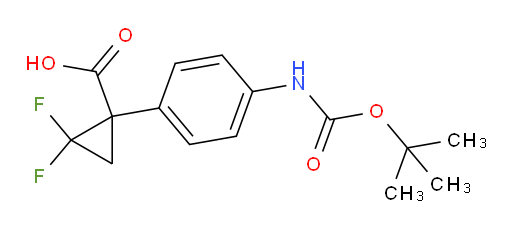 1-(4-{[(tert-butoxy)carbonyl]amino}phenyl)-2,2-difluorocyclopropane-1-carboxylic acid