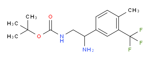 tert-butyl N-{2-amino-2-[4-methyl-3-(trifluoromethyl)phenyl]ethyl}carbamate