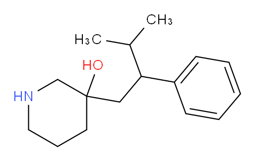 3-(3-methyl-2-phenylbutyl)piperidin-3-ol