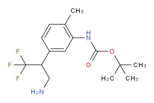 tert-butyl N-[5-(3-amino-1,1,1-trifluoropropan-2-yl)-2-methylphenyl]carbamate