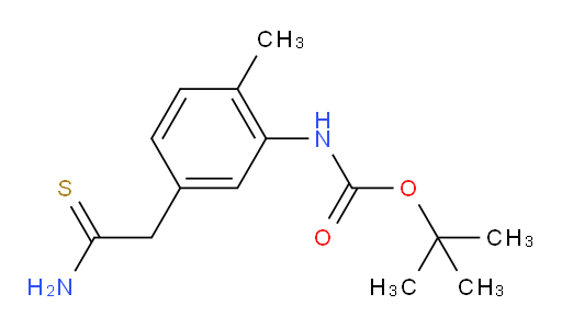 tert-butyl N-[5-(carbamothioylmethyl)-2-methylphenyl]carbamate