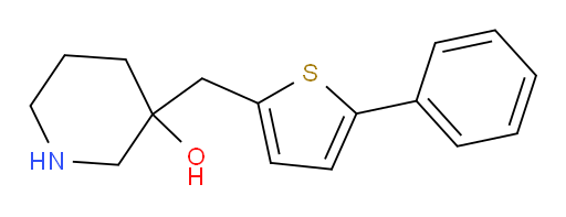3-[(5-phenylthiophen-2-yl)methyl]piperidin-3-ol