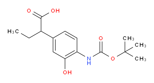 2-(4-{[(tert-butoxy)carbonyl]amino}-3-hydroxyphenyl)butanoic acid