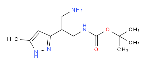 tert-butyl N-[3-amino-2-(5-methyl-1H-pyrazol-3-yl)propyl]carbamate
