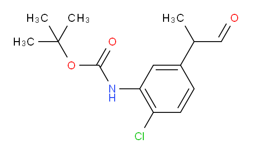 tert-butyl N-[2-chloro-5-(1-oxopropan-2-yl)phenyl]carbamate